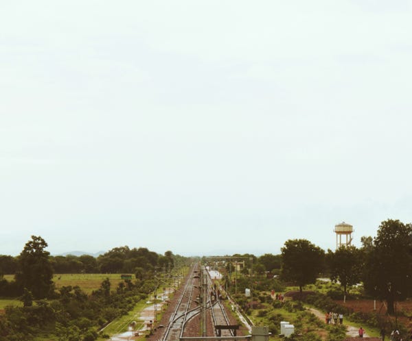 Aerial Photo of the Railroad Tracks